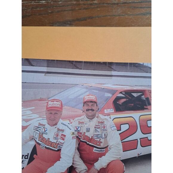 Vintage 1980s Hardees Racing NASCAR Postcard 6x9 Cale Yarborough Dale Jarrett 29 - Picture 5 of 8